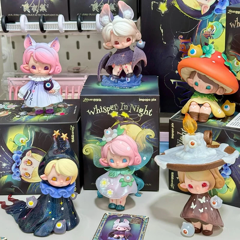 

Impopo Pix Whisper In Night Series слепая коробка Impopo Pix аниме фигурка Mystery Box фигурка-сюрприз сумка домашний декор игрушки