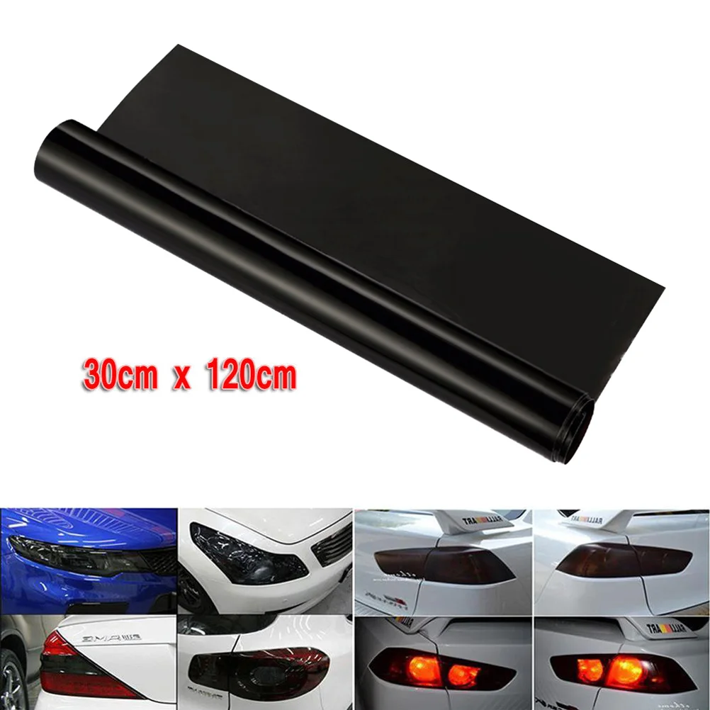 

Smoke Fog Light Car Headlight Film Taillight Tint Vinyl Sticker Dark Black Car Decoration Decals Heat Resistant Stretchable