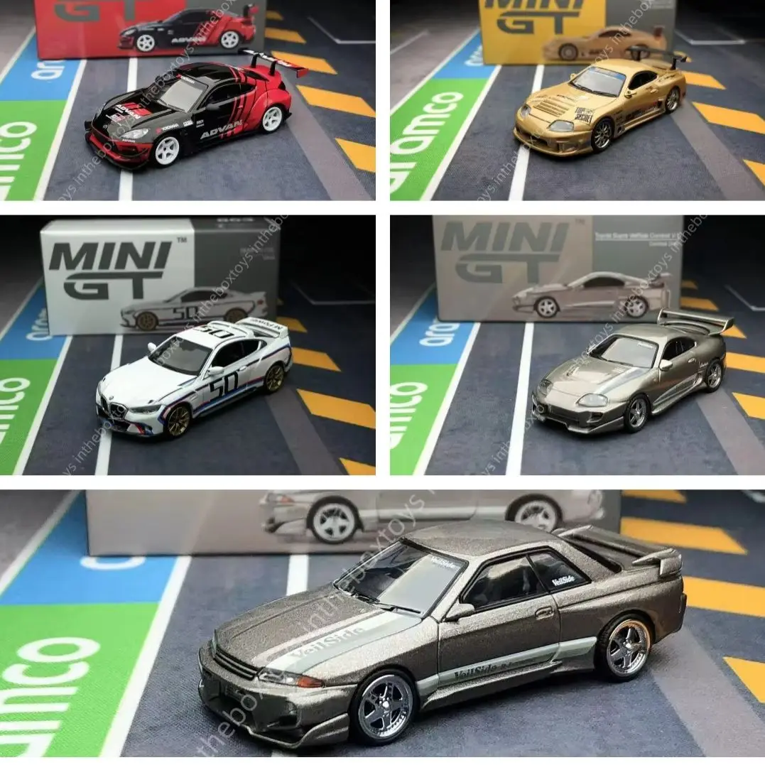 

In theBox Store Minigt Veiside Skyline GT-R R32 Supra Top Secret A80 HKS GR86 3.0 CSL Diecast Model Car Limited Edition