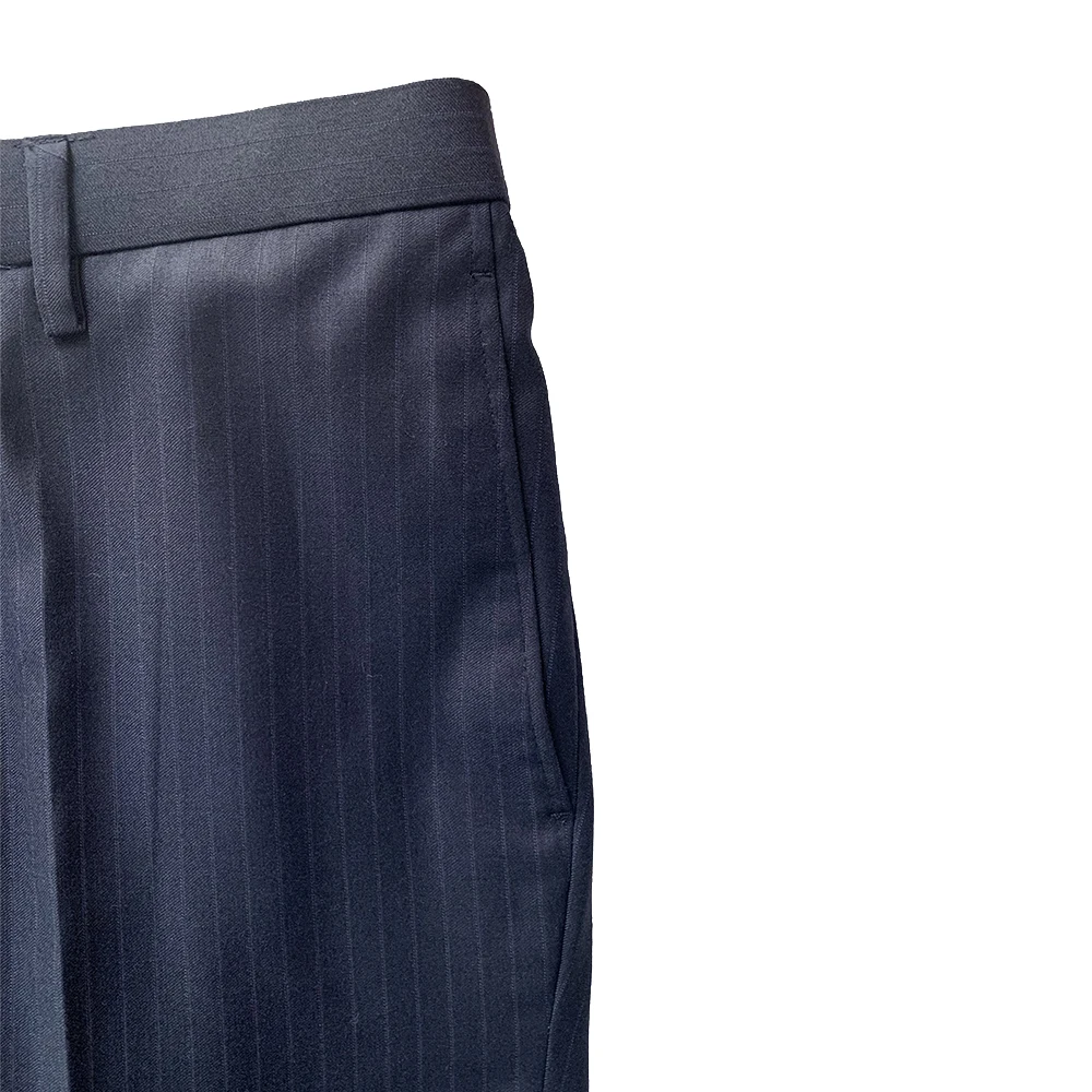 Custom Made Navy Chalk Stripe Mens Pants Pants Men Mens Dress Pants Men Suit Pants For Wedding Tailored Mens Designer Clothing