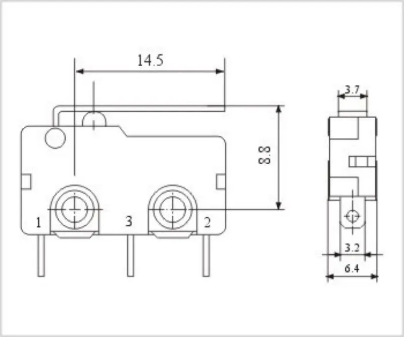 5 Stück Silberlegierung 10A 250V Mikroschalter KW12 Endschalter Kontakttaster 2-polig 3-polig Wegschalter – Detail 5