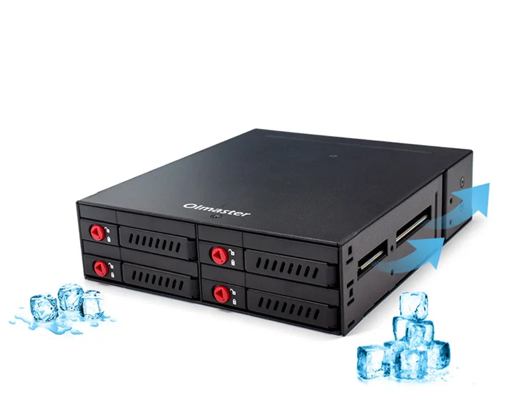 4/6 Bay 2,5 Zoll SATA HDD SSD Hot-Swap Mobile Rack Festplattengehäuse für PC 5,25 Zoll optisches Laufwerksgestell Internes Speicherfach – Detail 12