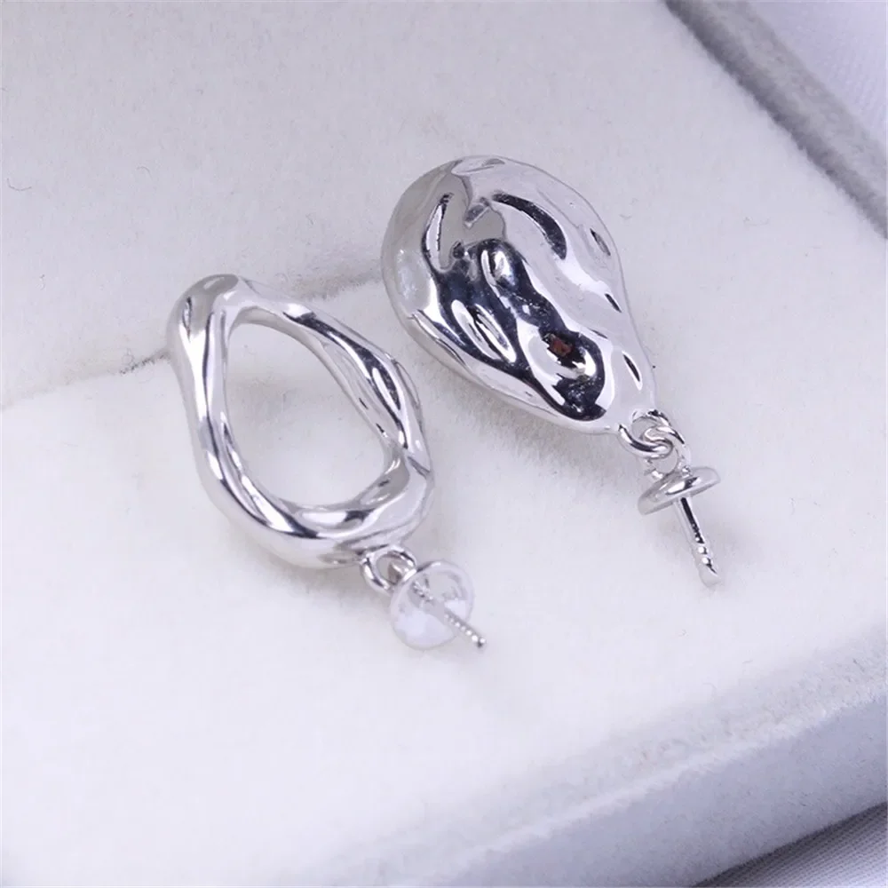 

Позолоченные серьги с жемчугом, принадлежности для изготовления ювелирных изделий своими руками, пустые основания для ушей для аксессуаров ручной работы, 1 пара без жемчуга