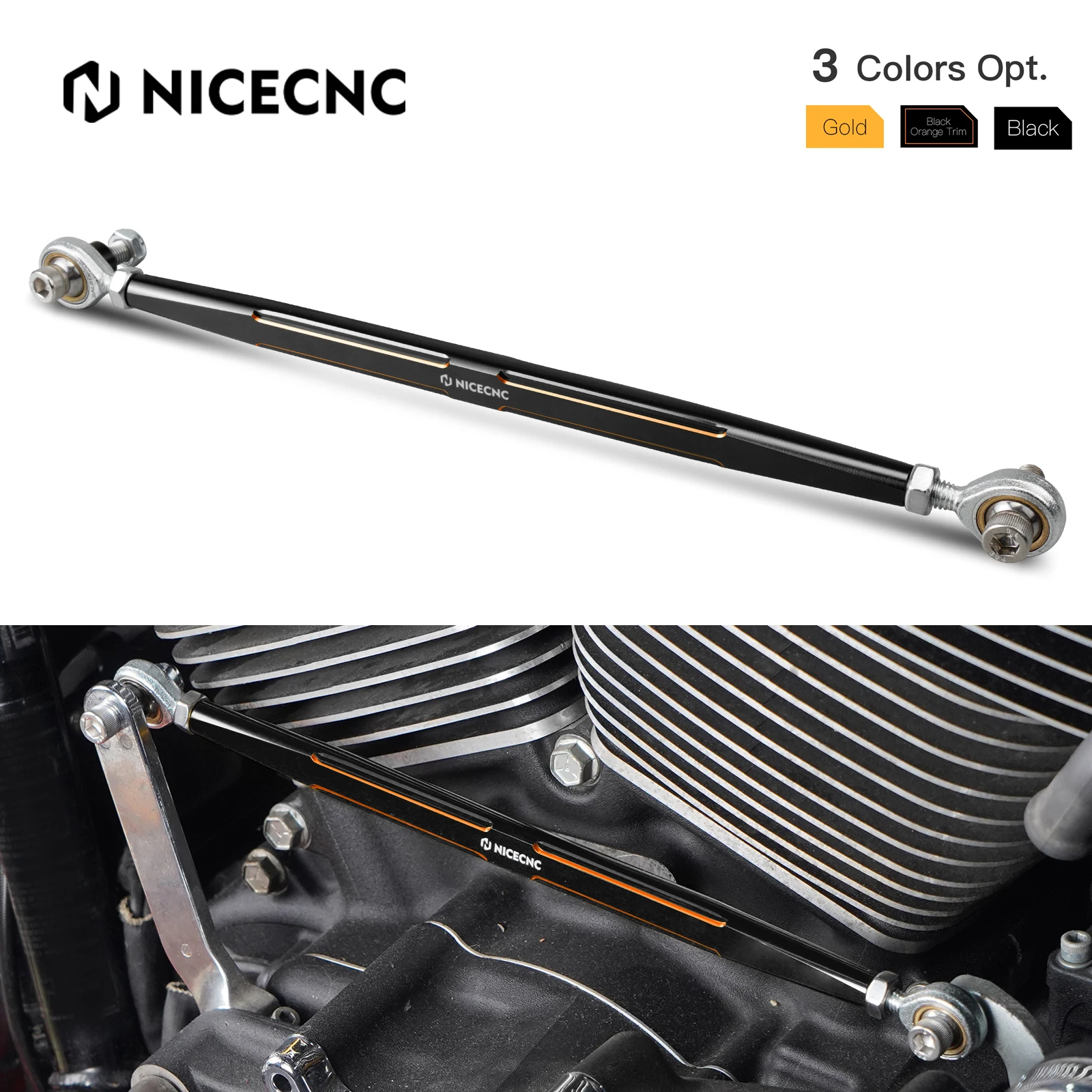 Para harley road glide street glide especial mudança de engrenagem ligação shifter haste road king electra glide ultra limitado fat boy 114/107