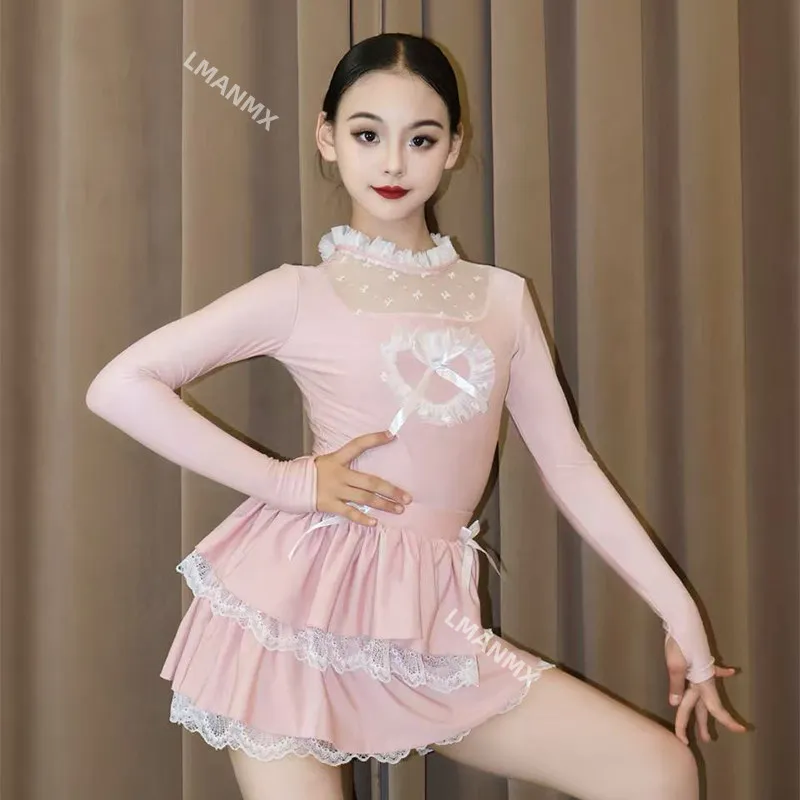 

2026 Autumn/Winter New Latin Dance Dress, Girls' Practice Dress, Children's Premium Performance Dress