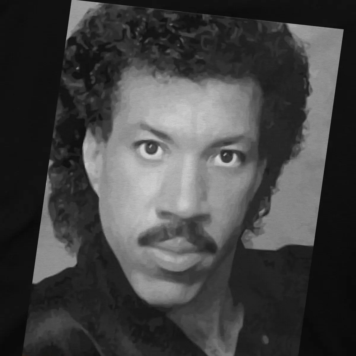 Lionel Brockman Richie Creative TShirt for Men Hello Round Collar Basic T Shirt Hip Hop Gift Clothes Streetwear image 3