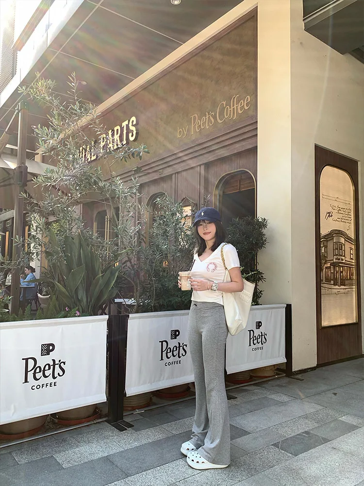 

Высокоэластичные хлопковые брюки-клеш для йоги, летние повседневные брюки, длинные брюки для поездок на работу, с завышенной талией