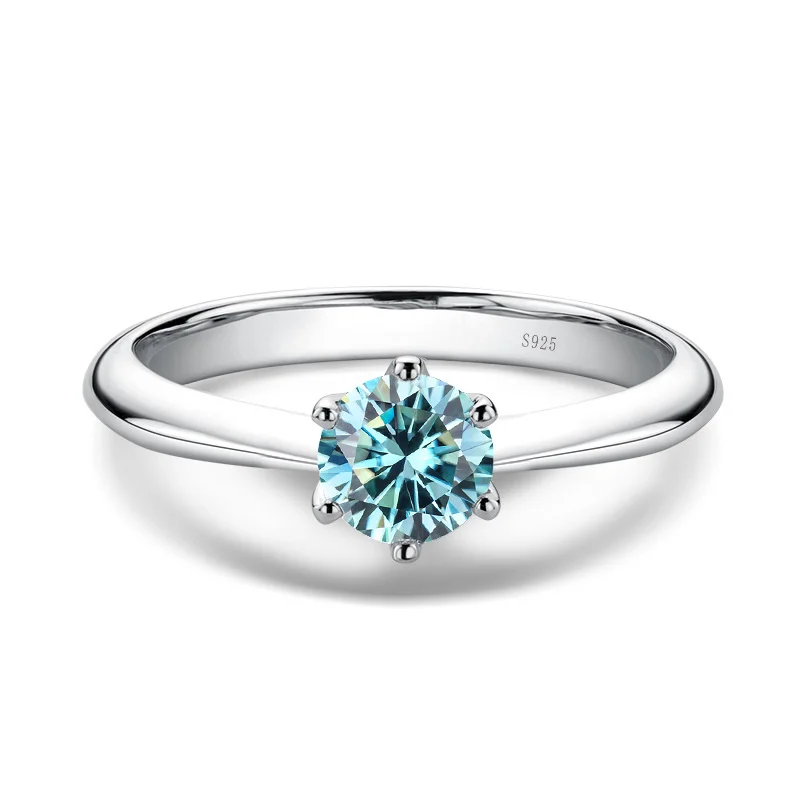 Bague Ringen 1-3 Carat D Color Moissanite Wedding Rings For Women Top Quality 18K White Gold Color 925 Sterling Silver Jewelry