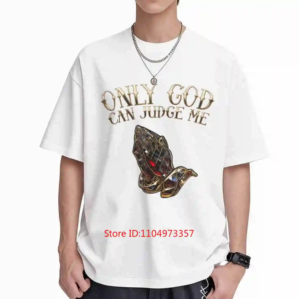 Solely God Can Judge Prayer Hands Short Sleeve Tee 100% Cotton T-Shirt