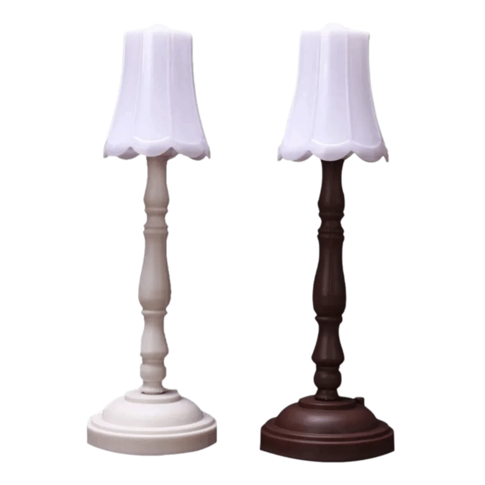 White/Coffee Vintage LED Night Light LED European Night Light Vintage Style Decorative Figurine Bedside Lamp Dorm