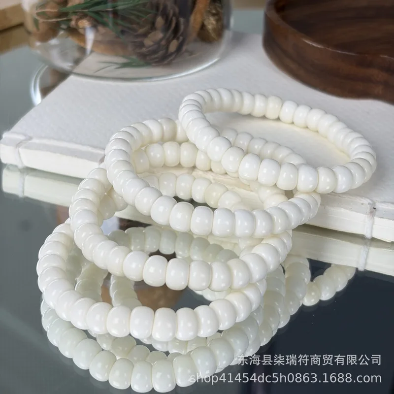 White Jade Bodhi Garlic-Shaped , Single-Strand , Decorative Accessories, Bracelet, Spacer Beads, Braided Cord,