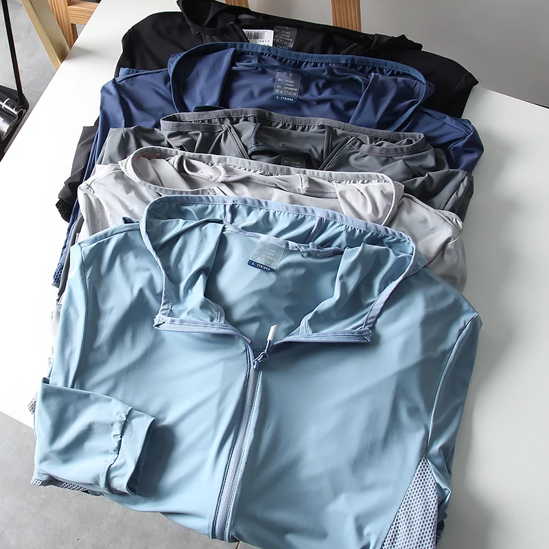 

Мужское летнее легкое, тихое, дышащее, с защитой от ультрафиолета, эластичное пальто, тонкое, способное ярким солнечным светом