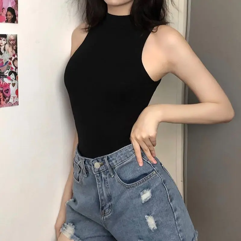 Bodys Frauen im sexy Stil Hotsweet atmungsaktive Frühlings mode einfache solide dünne Design koreanische All-Match ärmellose weiche