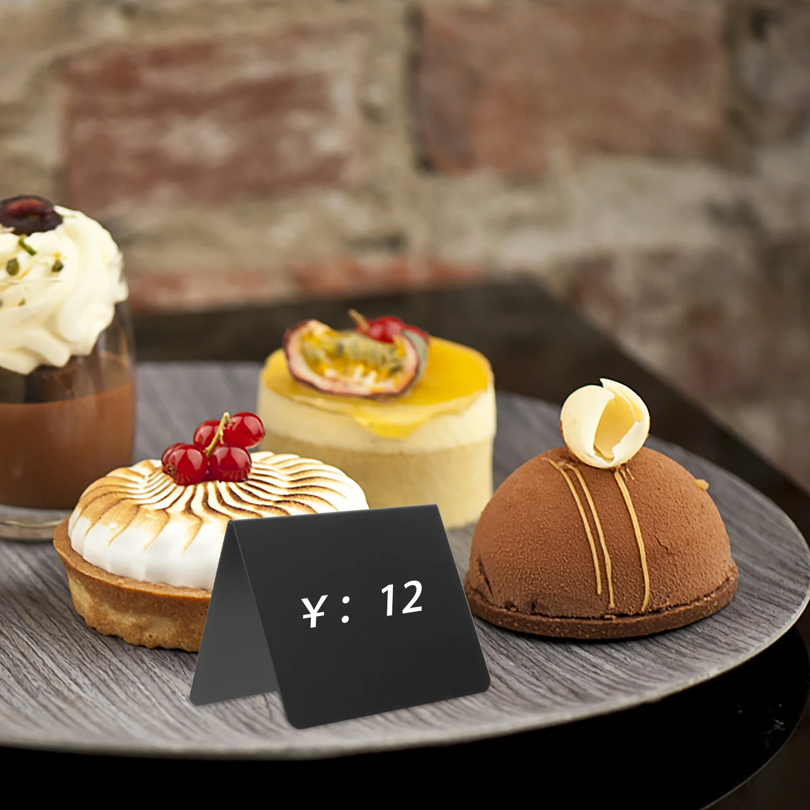 

1Set Desktop Plastic Chalkboard Sign L Shaped Base Easy Stand Display Information Tabletop Message Board Signs