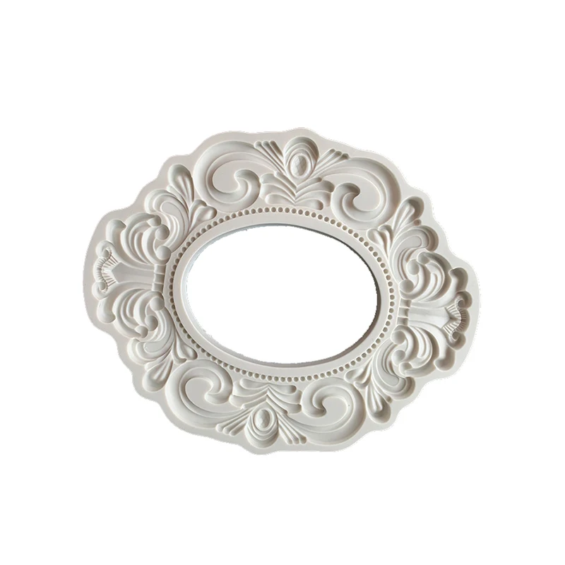 Baroque Photo Frame Fondant Silicone Mold Picture Frame Chocolate Sugar Gum Paste Polymer Clay Cake Decorating Cupcake Topper