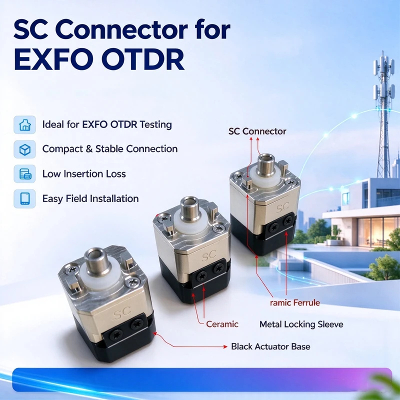 EXFO OTDR SC Connector Adapter EUI-91 MAX-710 720C 730C AXS-100 FTB-150 FTB-100 Tester Optical Port Flange Connection Adapter