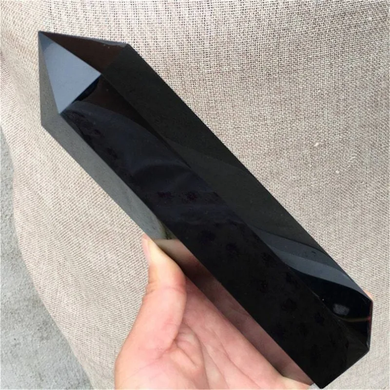 

400g+ Natural obsidian Obelisk Quartz Tower Crystal Wand Point Home Decoration Healing Crystals Home Decorations