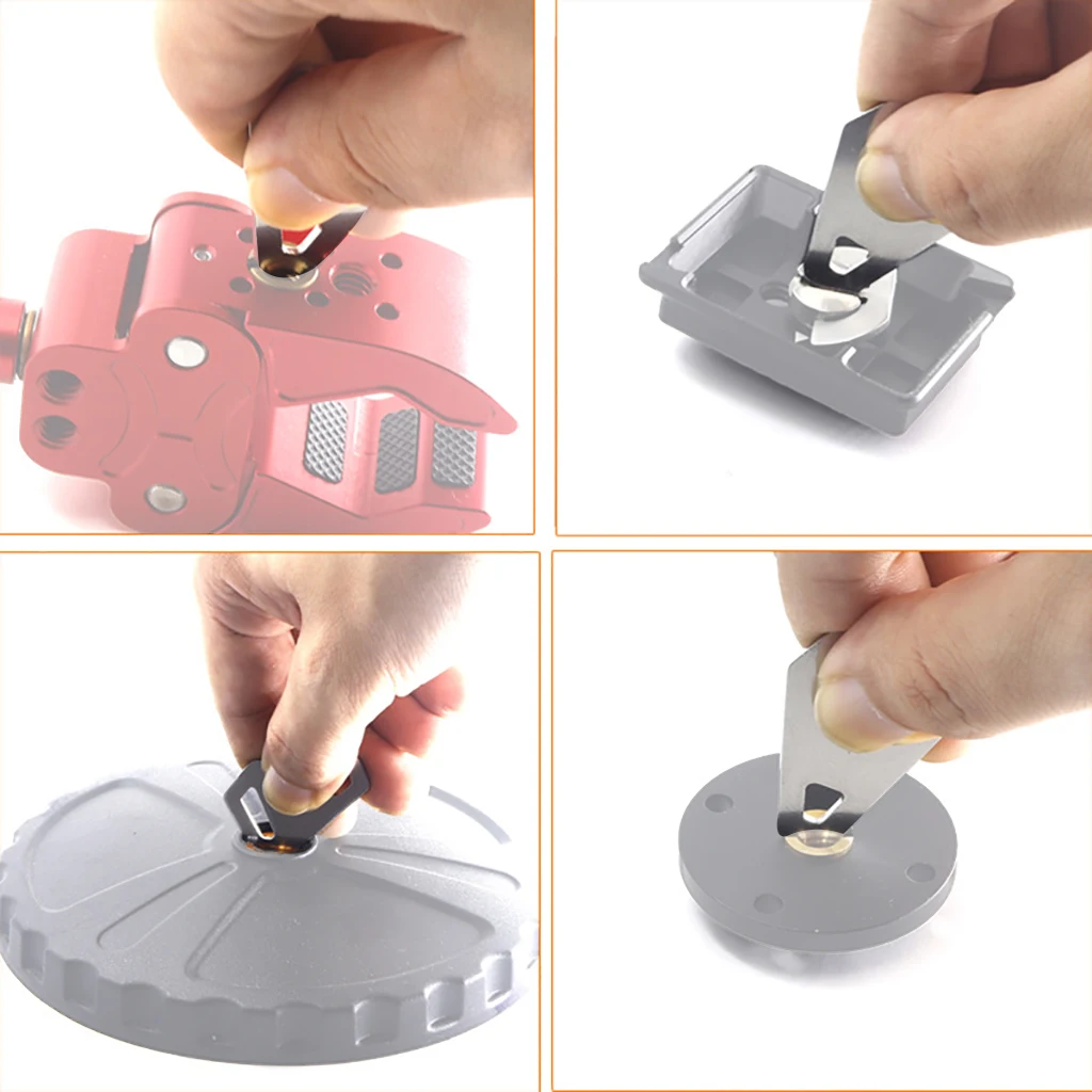 Multifunktionale Fotografie 1/4" 3/8" M4 Schraube Standard Werkzeugschlüssel für DSLR Kamerakäfig Schnellwechselplatte Gimbal Schraubendreher – Detail 8