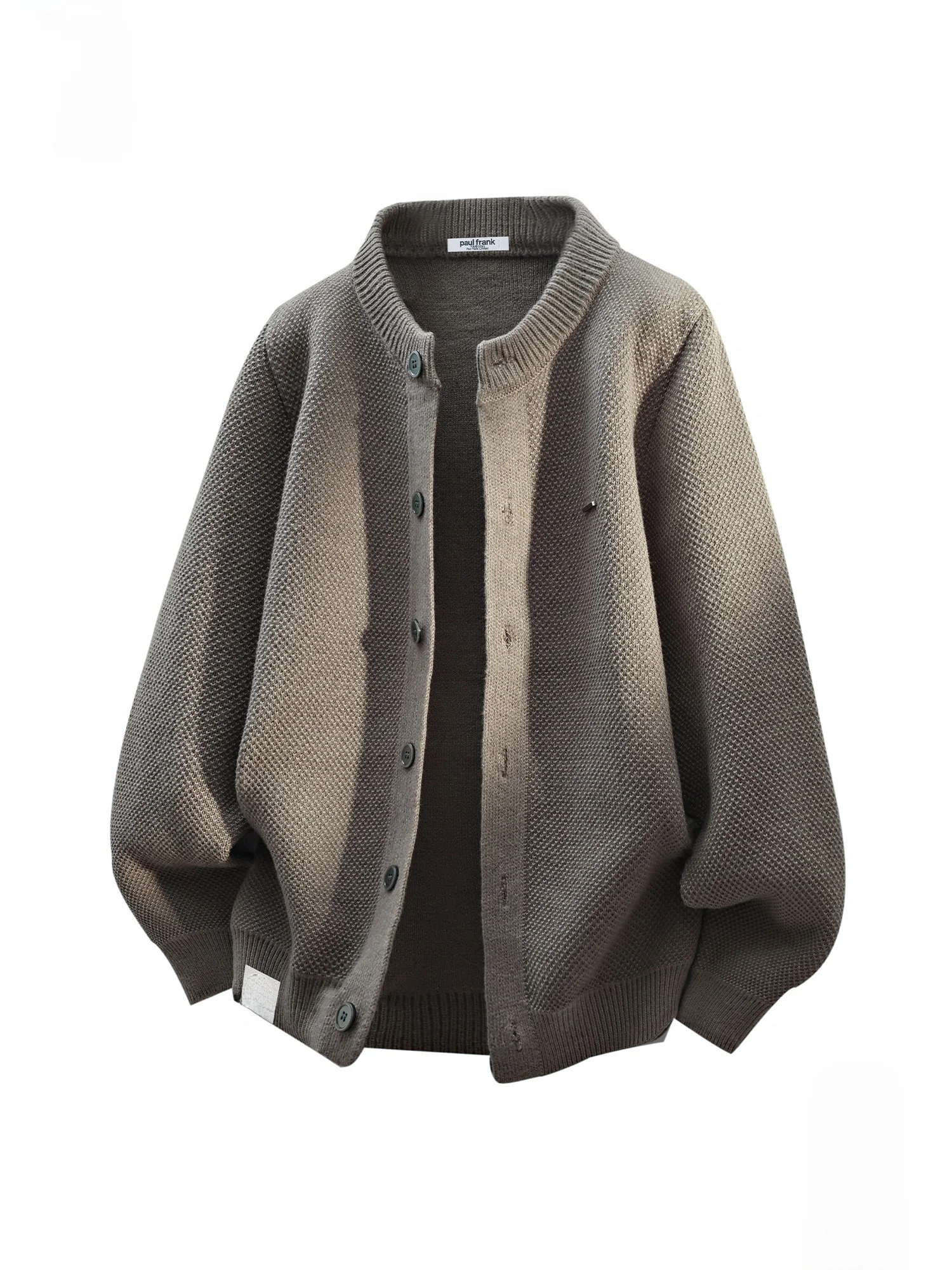 

PaulFrank High Collar Knitted Sweater Men's Winter Casual Warm Outerwear Pure Color Large Mouth Monkey Midweight Long Sve