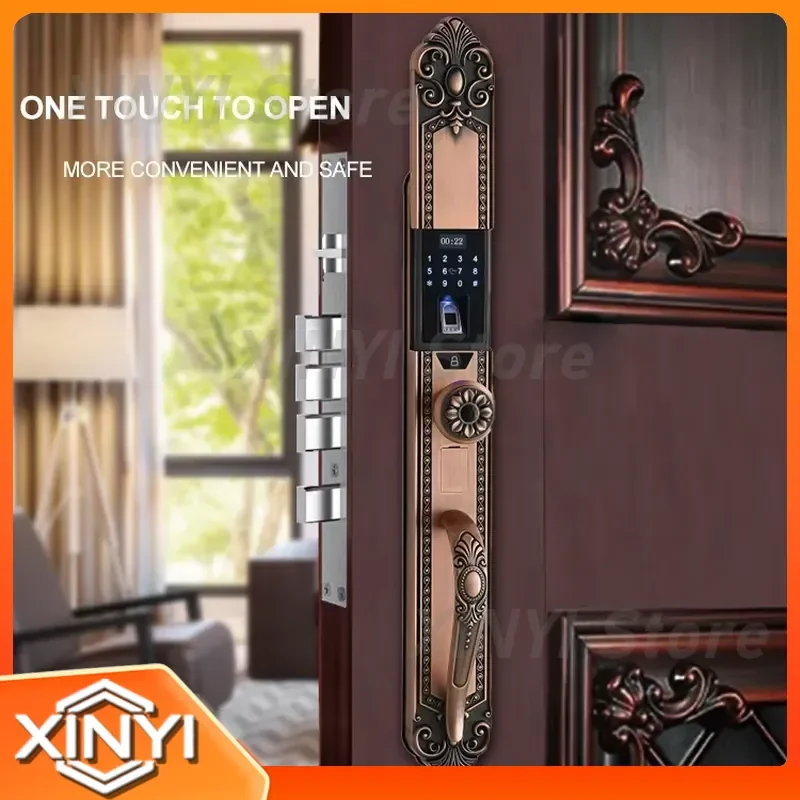 Digital Smart Door Lock with Fingerprint NFC Biometric Authentication for Tuya WiFi Keyless Metal Lock