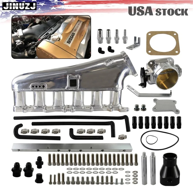 

Intake Manifold Fuel Rail Throttle Body 90mm For Skyline GTR 2.6 RB26DET R32 R33