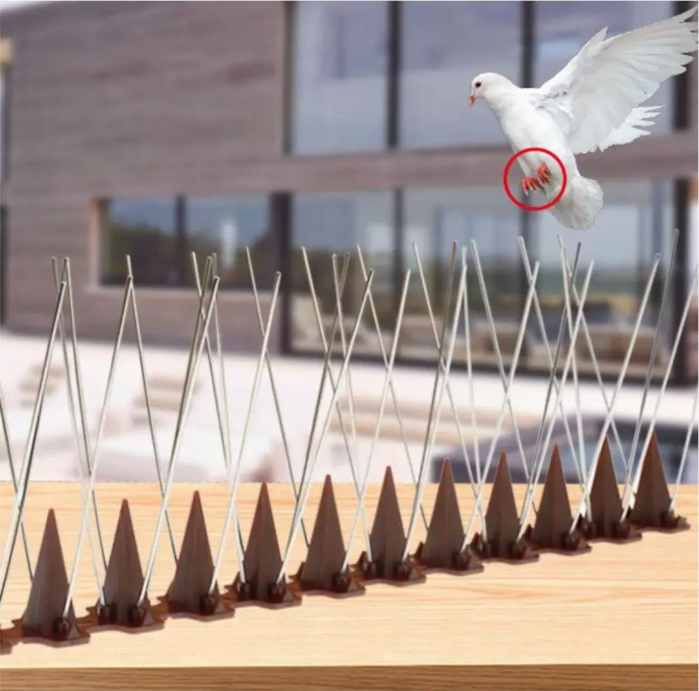 

Birds Spikes Bird Repeller Deterrent Stainless Steel Drive Garden Anti Pigeon Spikes Fence Roof Birds Squirrel Cats Bird Spikes