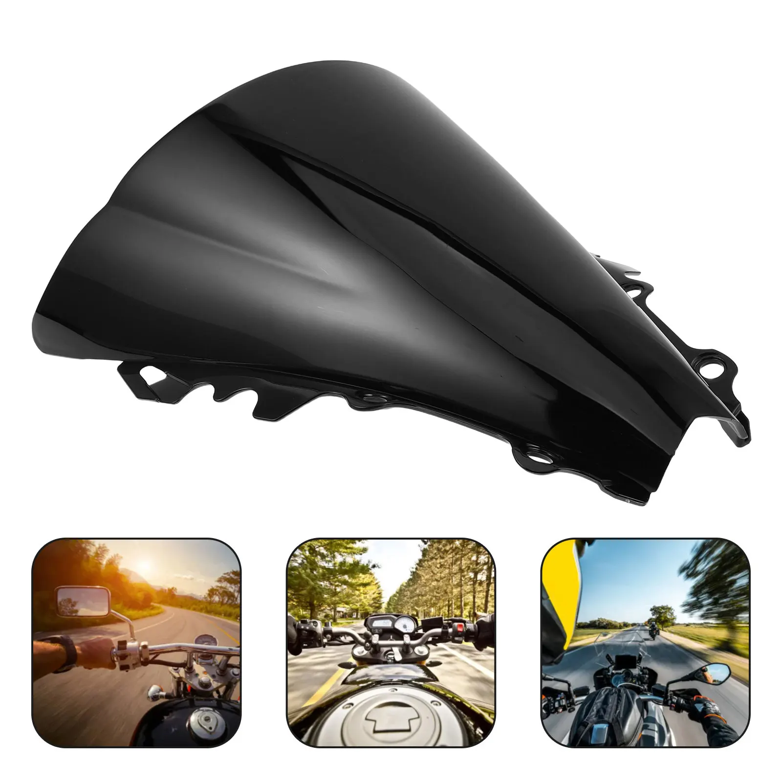 

Motorcycle Windshield Compatible with Yamaha Yzf600 2006-2007 Lightweight Wind Protection Screen Deflector Tinted