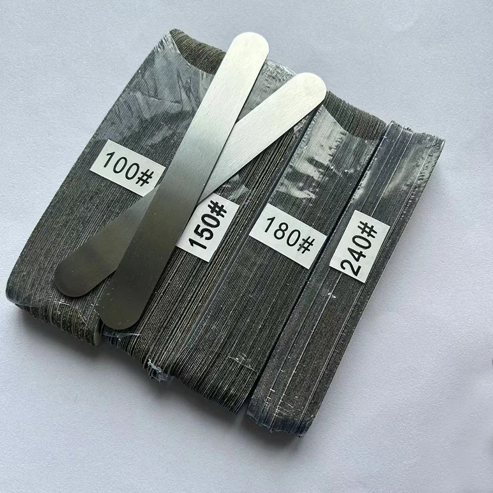 2 pcs metal base with 200 pcs  removalble pads durable nail file  replacement sandpaper pads black sandpaper