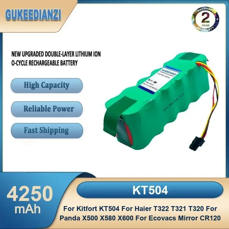 

KT504 4250 мАч аккумулятор для робота-пылесоса Kitfort KT504 для Haier T322 T321 T320 для Panda X500 X580 X600