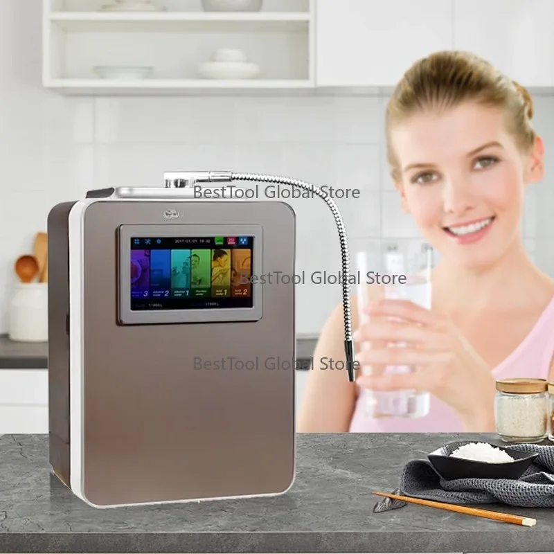 

SOUD-RON High Qua-lity 8 Plates Alk-aline Water Ioni-zer Electric Battery Powered Water Purifier for R-V Desktop Household Use