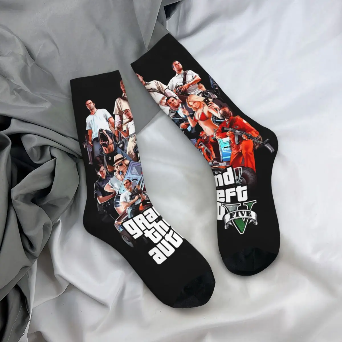 Grand Theft Auto GTA 5 Game Men Women Socks,fashion Beautiful printing Suitable for all seasons Dressing Gifts