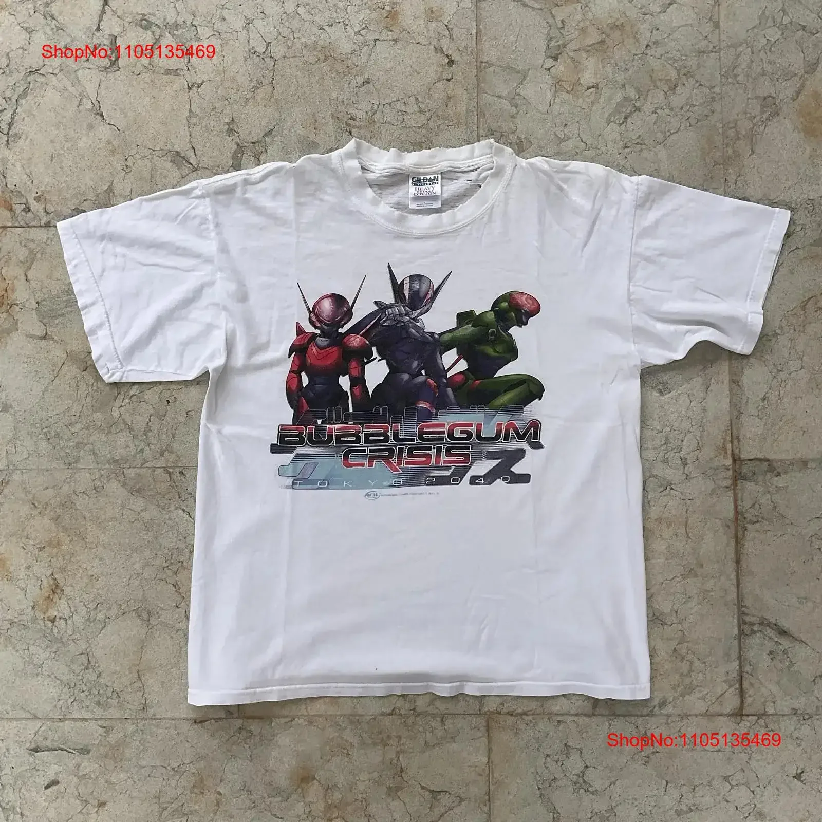 Vintage 90s Bubblegum Crisis Tokyo 2024 ADV Películas Anime Promo Camiseta vintage Lavado streetwear homme Transpirable Unisex