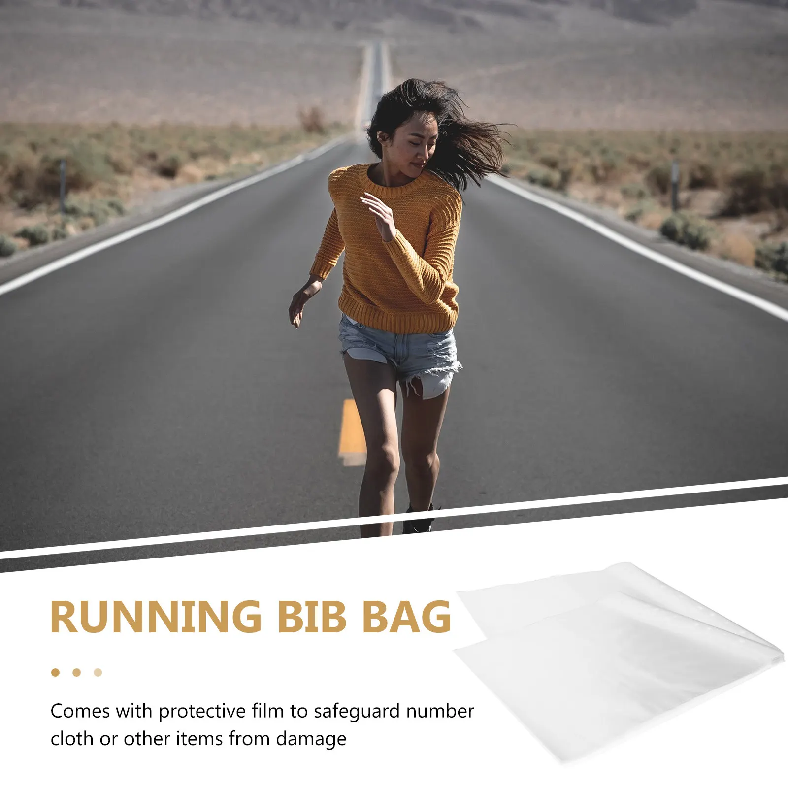 100Pcs Running Bib Display Holder Clear PVC Bib Storage Bag Waterproof Tear Resistant Race Number Protector for Marathon