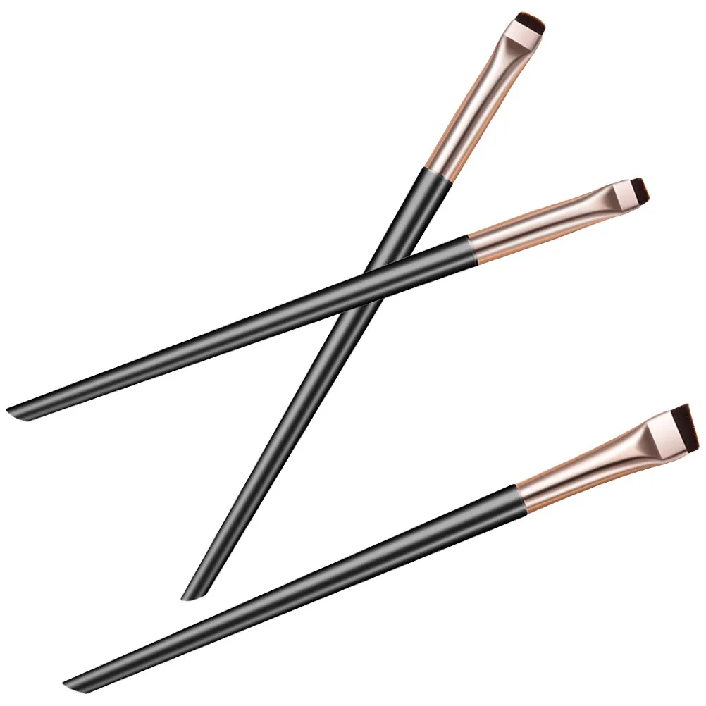 1 ensemble de pinceaux pour eye-liner, pinceaux de maquillage angulaires de précision, outil applicateur d'eye-liner pour usage professionnel et domestique, sourcils