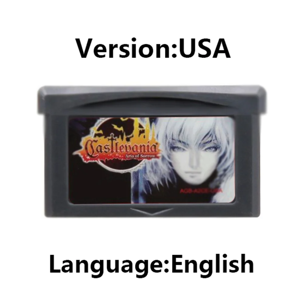 32 Bit Castlevania GBA Game Series Video Game Cartridge Asia of Sorrow Dissonance Double Pack Circle of the Moon for GBASP NDSL