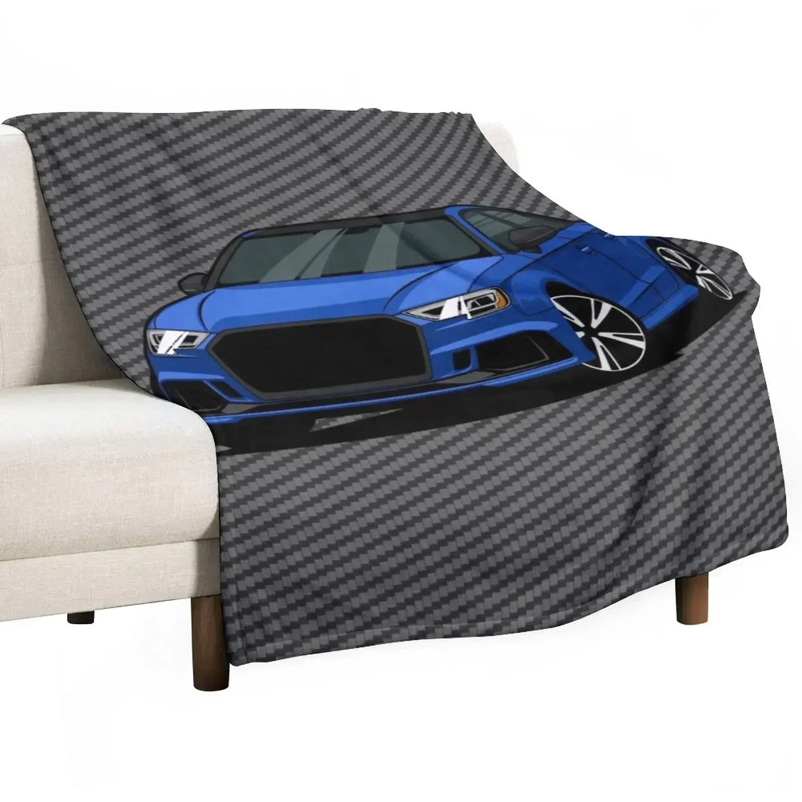 Blue RS3 with carbon fiber Throw Blanket Fashion Sofas Blankets For Baby warm for winter Blankets
