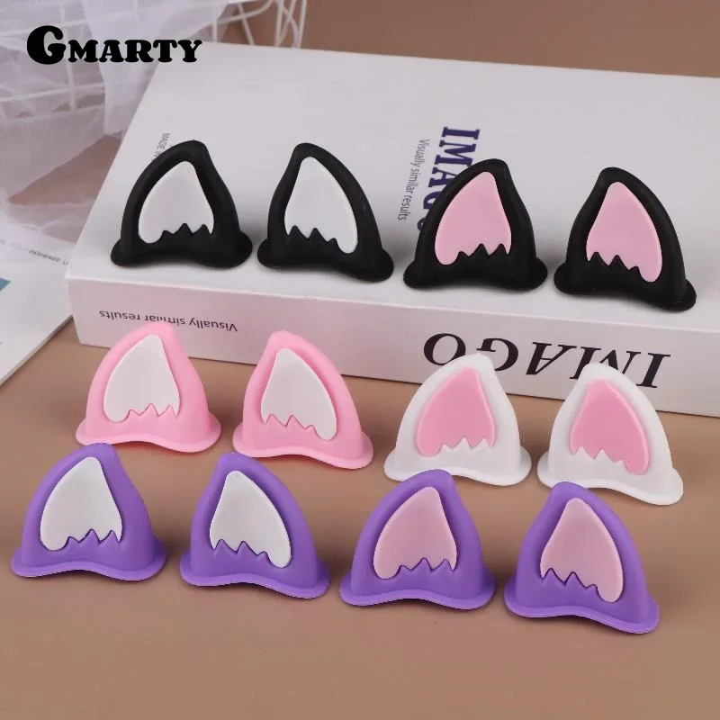 1Pair Helmet Cat Ear Decorations Helmet Ear Accessory For Scooter Bicycle Adhesive Motorbike For Skateboarding For Cycling