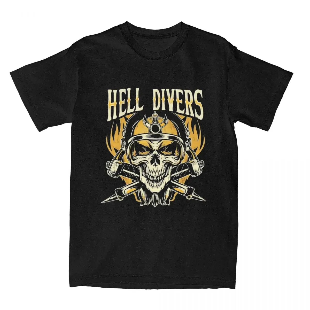 Helldivers Video Game T Shirt Men Pure Cotton Fashion For Male T-shirt Round Neck Tee Shirt Short Sleeve Tops Birthday Present