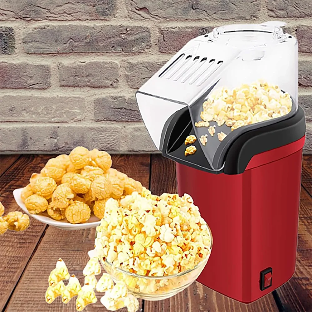 La mejor máquina para hacer palomitas de maíz con aperitivos de aire caliente como se ve en la TV, máquina eléctrica para palomitas de maíz de 110V, 220V y 1200W con taza medidora de maíz y núcleo