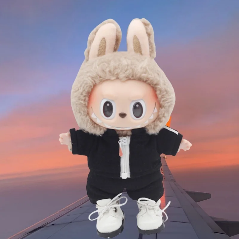 

For Labubu V1/V2/V3 And 10cm Cotton Doll Casual Outfit Clothing Solid Color Basketball Sportswear Suit Change Doll Clothes