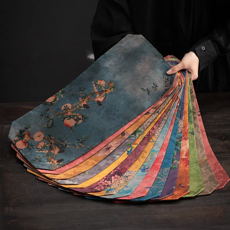 50x23cm Double‑Sided Chinese Zen Style Silk Table Runner Decorative Tea Mat Tea Ceremony Accessory For Home Living Room Decor