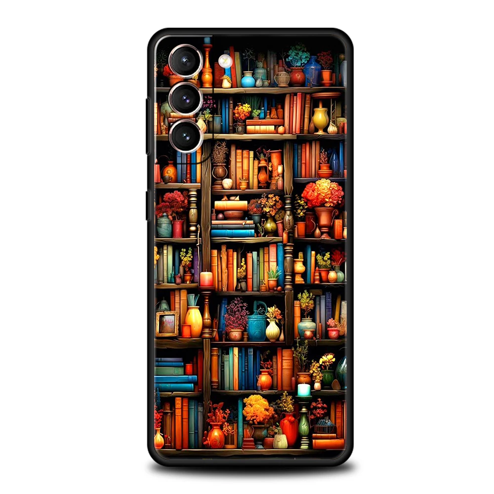Lesen Sie Bücher Illustration Handyhülle für Samsung Galaxy S24 S23 S22 S20 S21 FE Ultra S10 S10E S9 S8 Plus 5G Silikonhülle Capas – Detail 2