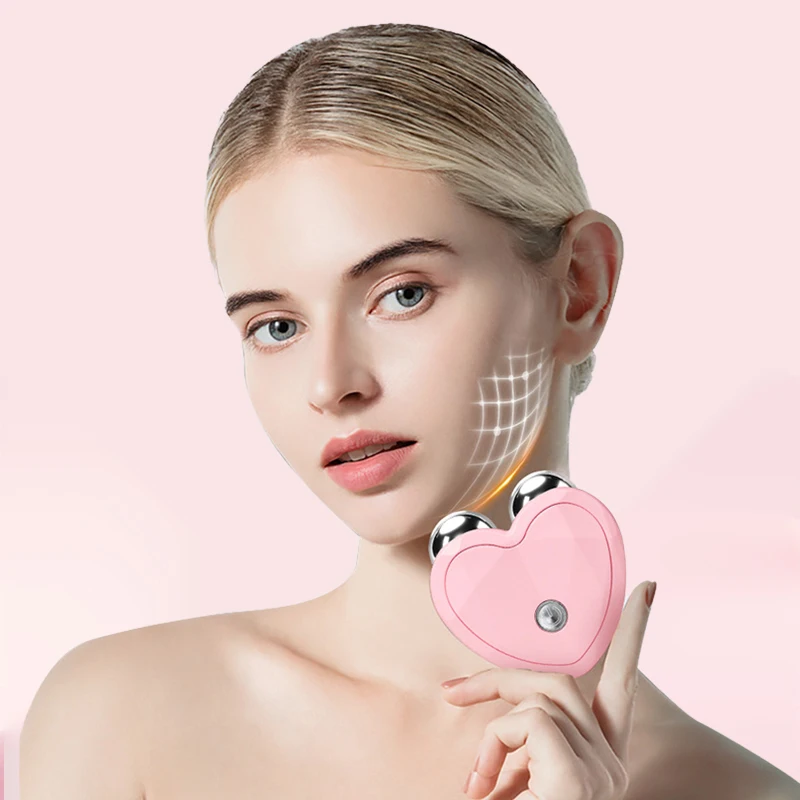 Mini Elektrisch Gezicht Microcurrent Lift Roller Massageapparaat Sonische Trillingen Gezichtsopheffing Huid Strakker Massage