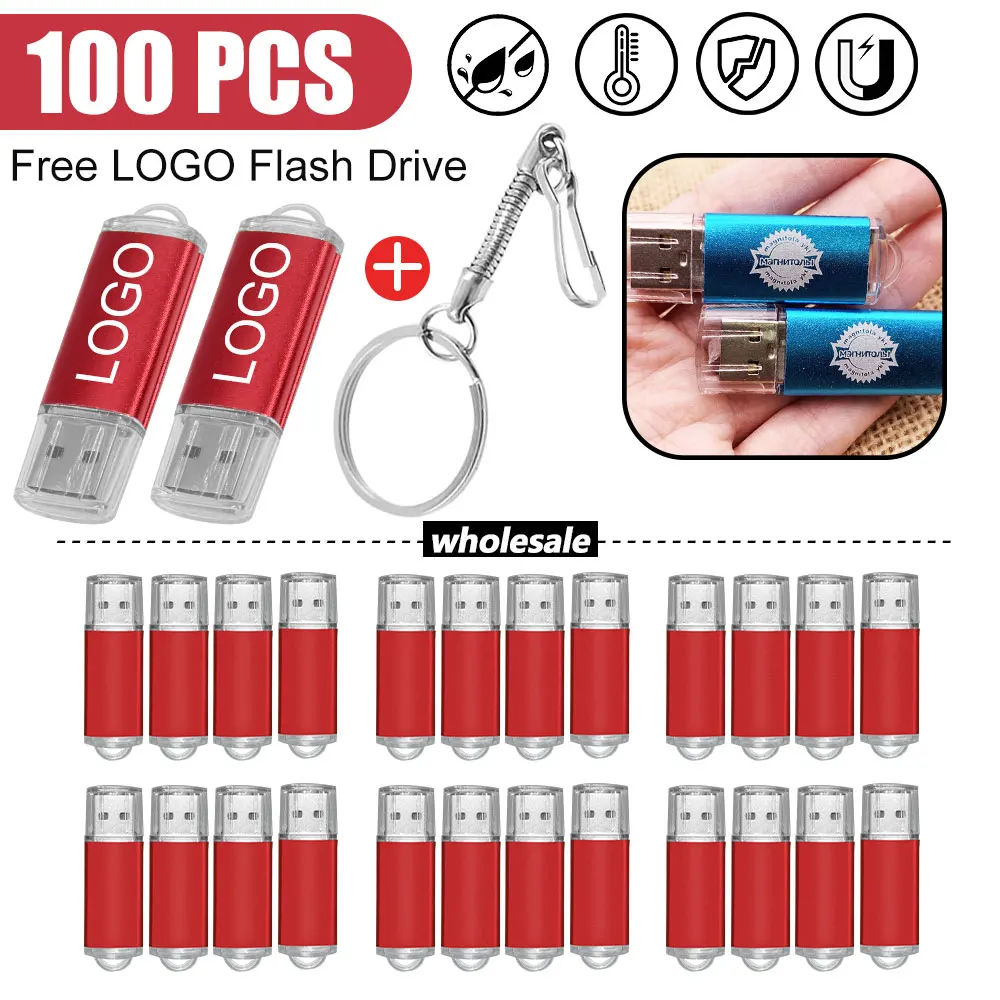 Metal USB Flash Drive Pendrive, Memory Stick, Pen Drive, 4GB, 8GB, 16GB, 32GB, 64GB, 128GB, 2.0