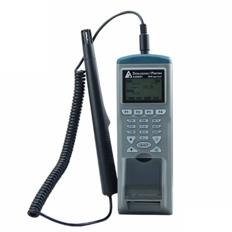 طابعة مسجل درجة الحرارة والرطوبة مع مسبار الصناعية الصف نقطة الندى ميزان الحرارة طابعة مسجل الخلفية screenAZ9851