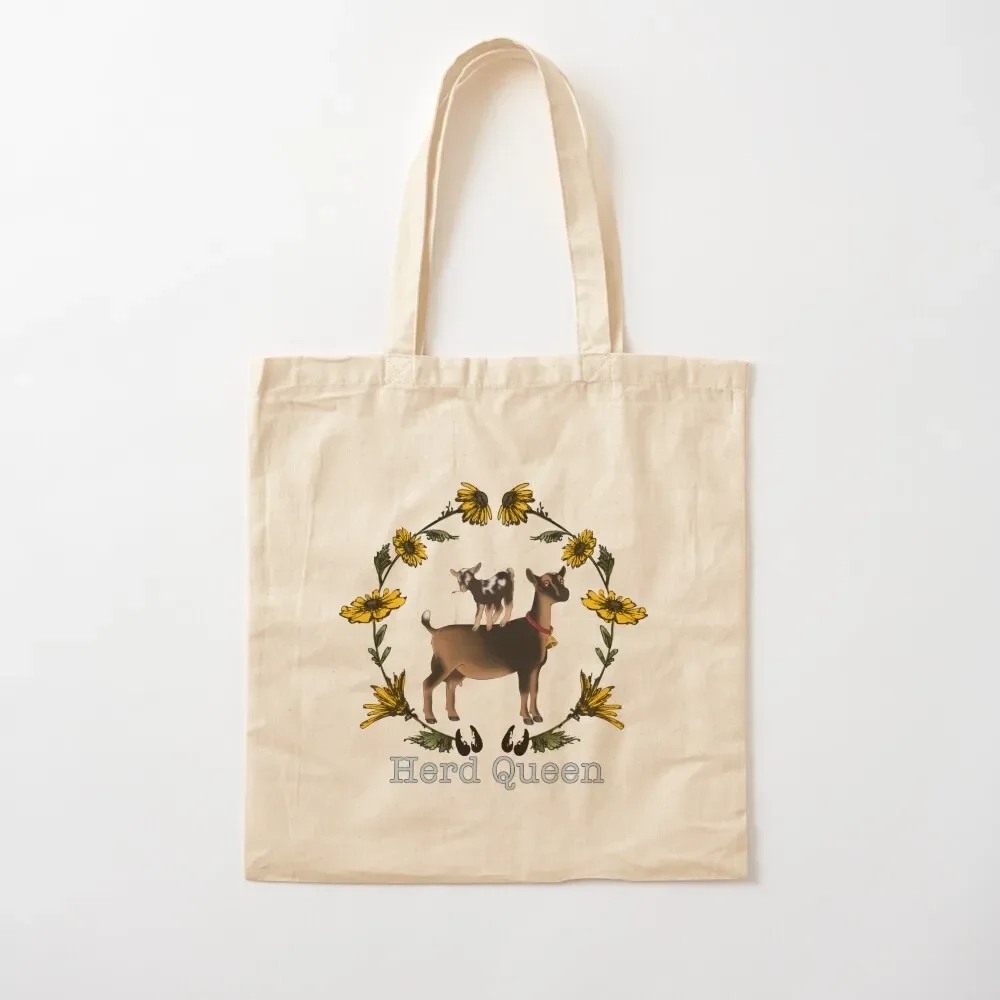 

Herd Queen v.1- Buckskin + Swiss Tote Bag ecological bags foldable reusable bag shopping bag Women's shopping