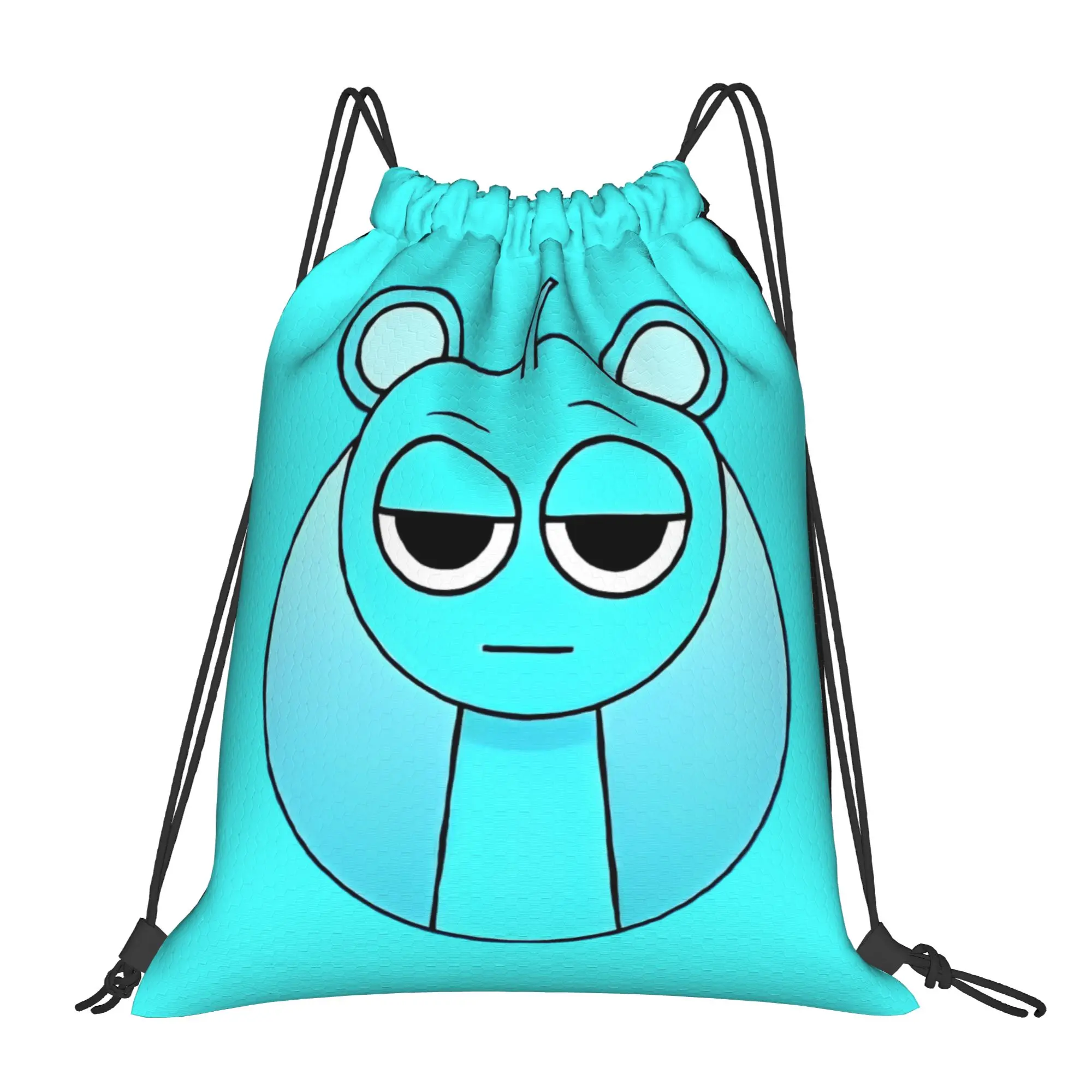 Sprunki Sky Backpack Drawstring Soccer Bags Bag Water Resistant Cartoon Anime Game String Sackpack for Yoga 36cm (W) x 43cm (H)