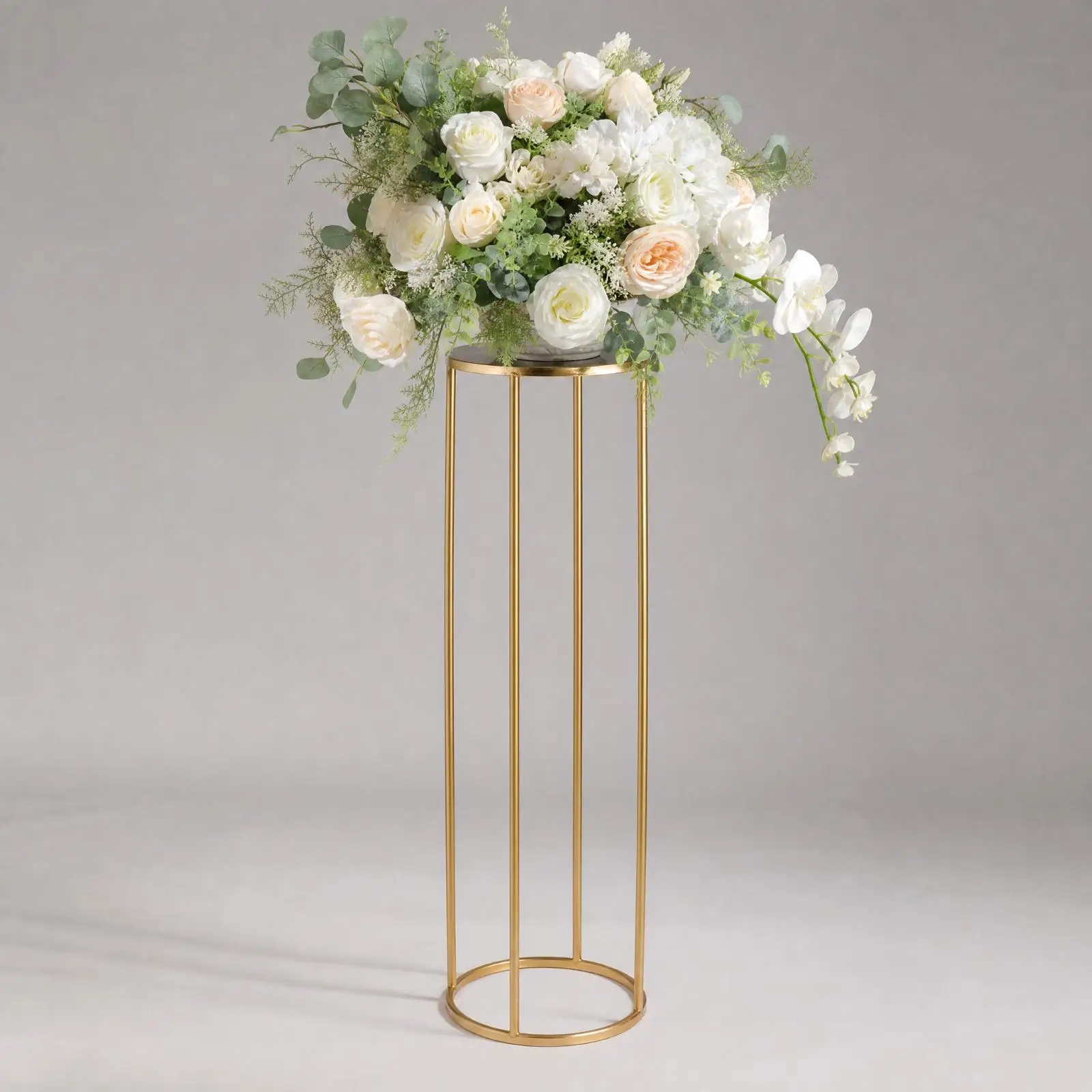 Gold Wedding Arch Stand Iron Art Decorative Display Rack for Floral Centerpiece Candles Ornaments Hotel Party