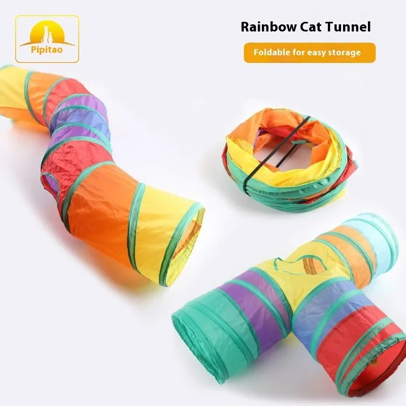 

Cat Tunnel Rolling Ground Dragon Combination Cat Self-Hi Channel Universal in All Seasons Removable Splicing Toys Drilling Tent