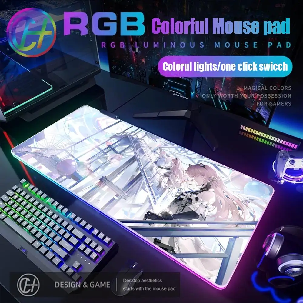 RGB New HD Printing GRAY RAVEN PUNISHING Large XAXC Beautiful Girl Mousepad Anime Cartoon PC Game Office Desktop Protective Pad